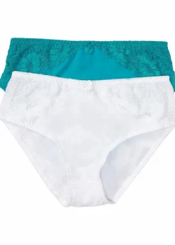Hot Maxislip mit Spitze (2er Pack) Damen Nachhaltigere Materialien|Höschen