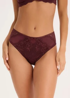 Damen bonprix Wäsche·Dessous|Wäsche·Höschen|Maxislip mit zarter Spitze