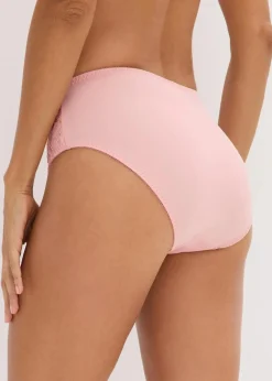 Damen bonprix Nachhaltigere Materialien|Höschen|Maxislip mit zarter Spitze (2er Pack)