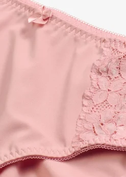Damen bonprix Nachhaltigere Materialien|Höschen|Maxislip mit zarter Spitze (2er Pack)