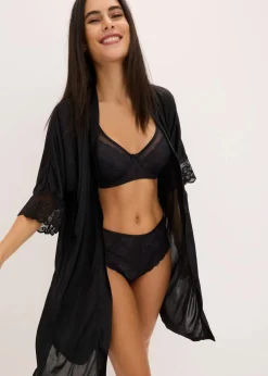 Damen bonprix Wäsche·Dessous|Wäsche·Höschen|Maxislip mit zarter Spitze (2er Pack)