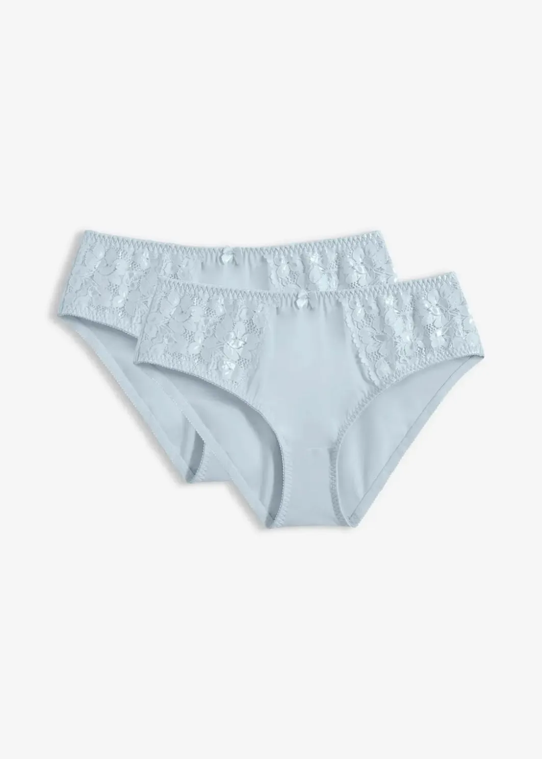 Damen bonprix Wäsche·Höschen|Nachhaltigere Materialien|Maxislip mit zarter Spitze (2er Pack)