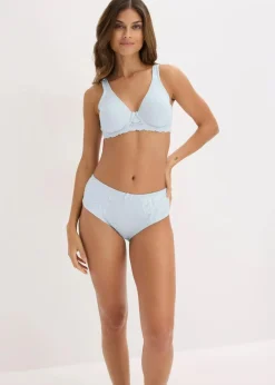 Damen bonprix Wäsche·Höschen|Nachhaltigere Materialien|Maxislip mit zarter Spitze (2er Pack)