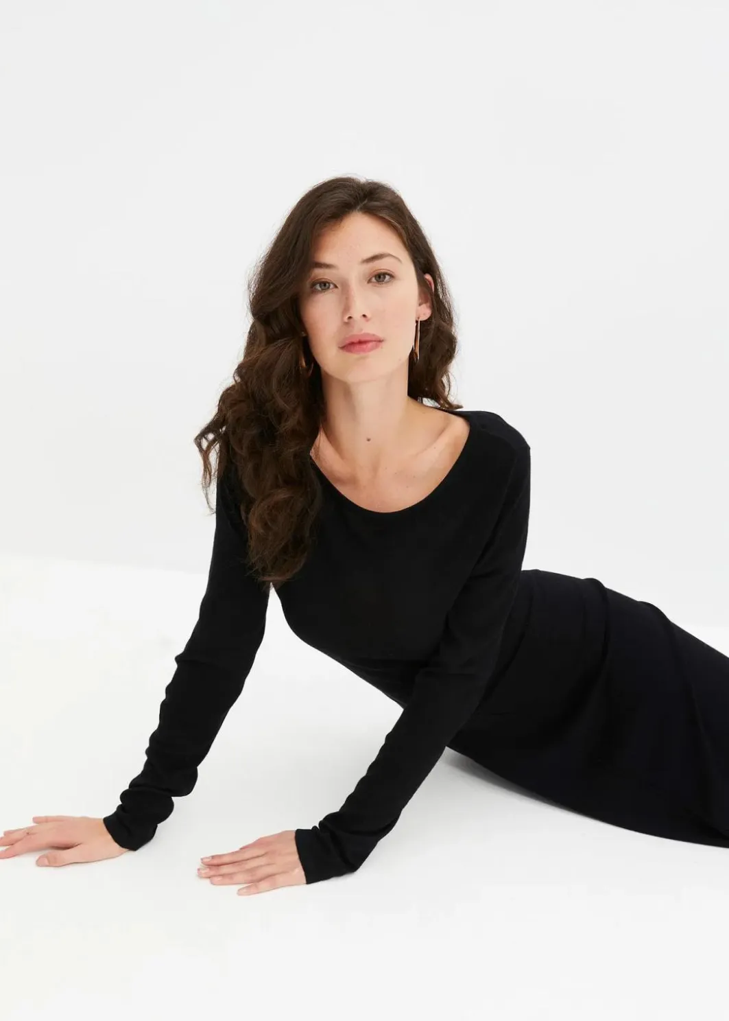 Maxi-Strickkleid aus Viskose-Mix Damen Bekleidung·Umstandsmode|Bekleidung·Pullover & Strickjacken