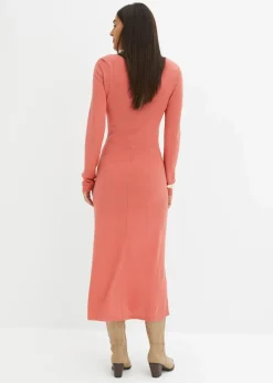 Damen bonprix Kleider|Strickmode|Maxi-Strickkleid aus Viskose-Mix