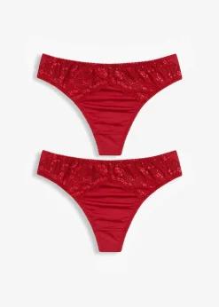 Online Maxistring mit Glanzeffekt (2er Pack) Damen Dessous|Höschen