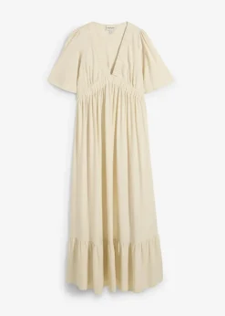 Best Maxi-Stufenkleid aus fließender Viskose Damen Bekleidung·Pullover & Strickjacken