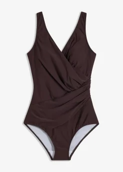Medium Shape-Badeanzug in Wickeloptik Damen Nachhaltigere Materialien|Shapewear