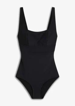 Damen bonprix Nachhaltigere Materialien|Bademode·Badeanzüge|Medium Shape-Badeanzug mit eckigem Ausschnitt