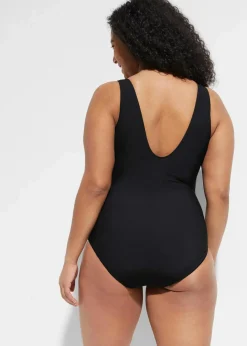 Damen bonprix Nachhaltigere Materialien|Bademode·Badeanzüge|Medium Shape-Badeanzug mit Einsätzen