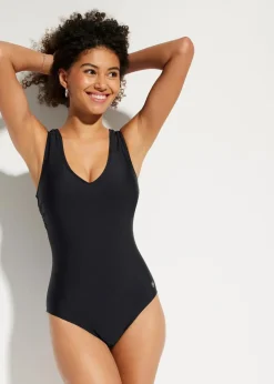 Online Medium Shape-Badeanzug mit V-Ausschnitt Damen Nachhaltigere Materialien|Sport Bademode