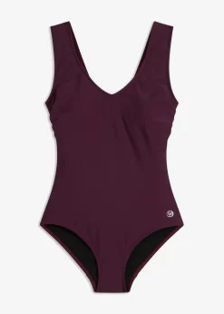 Damen bonprix Nachhaltigere Materialien|Bademode·Badeanzüge|Medium Shape-Badeanzug mit V-Ausschnitt