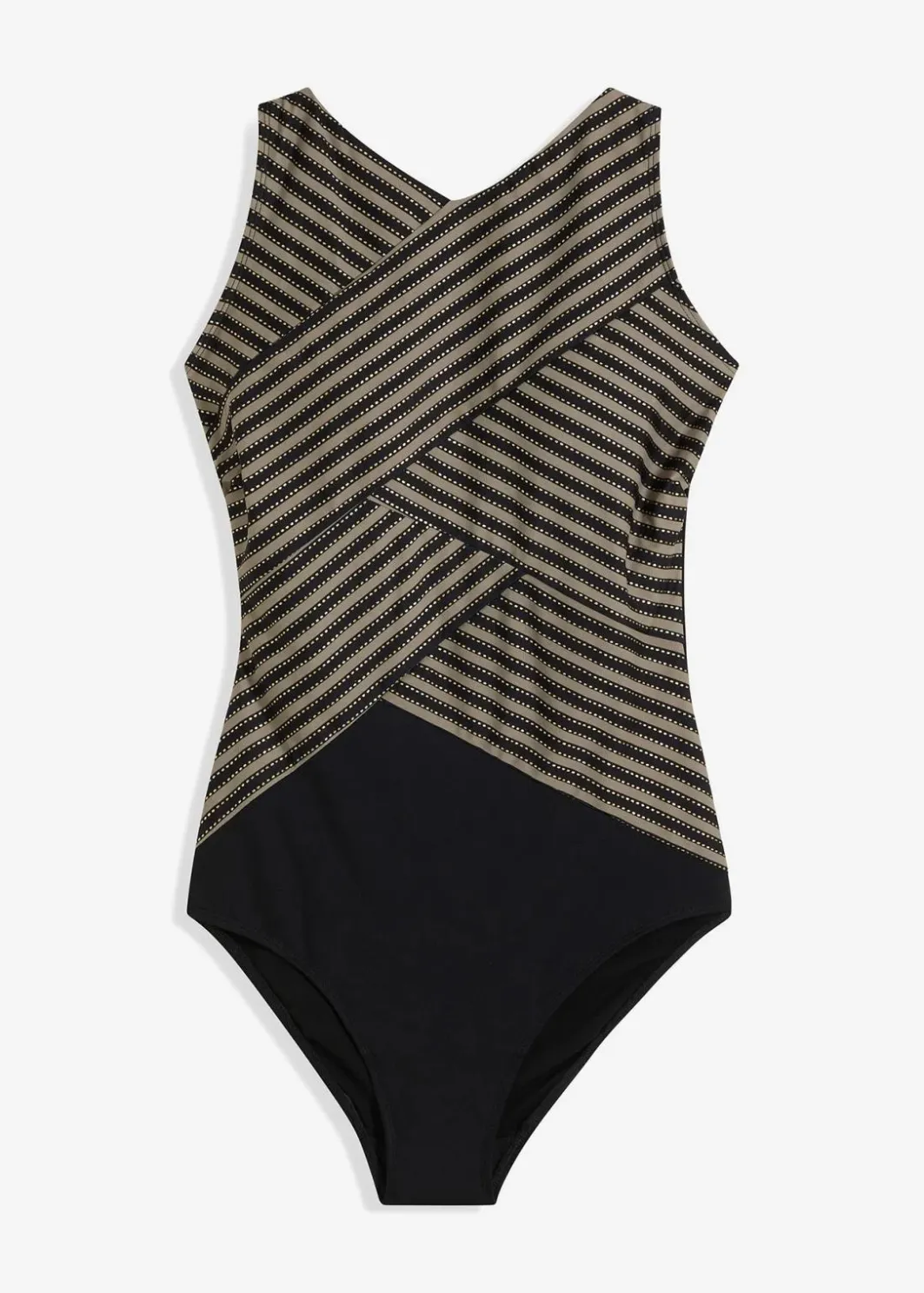 Damen bonprix Nachhaltigere Materialien|Shapewear|Medium Shape-Badeanzug mit Wickeloptik