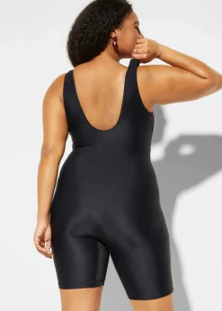 Damen bonprix Nachhaltigere Materialien|Shapewear|Medium Shape-Badeanzug mit Bein