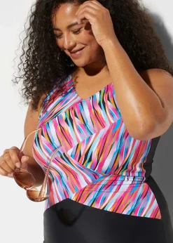 Damen bonprix Nachhaltigere Materialien|Shapewear|Medium Shape-Badeanzug mit Bein