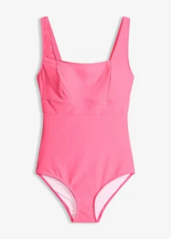 Damen bonprix Nachhaltigere Materialien|Shapewear|Medium Shape-Badeanzug mit eckigem Ausschnitt