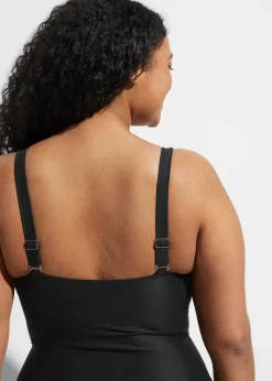 Online Medium Shape-Badeanzug mit Wickeloptik Damen Nachhaltigere Materialien|Shapewear