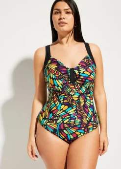 Online Medium Shape-Badeanzug rundum bedruckt Damen Nachhaltigere Materialien|Shapewear