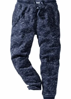 Hot melierte Jogginghose mit Rippbündchen Herren Sweat|Hosen