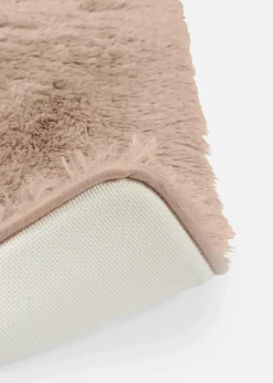 Hot Memory Schaum Badematte mit Synthetik Fell Badematten