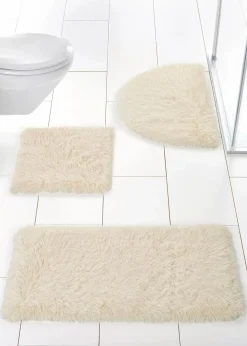 bonprix Badematten|Memory Schaum Badematte mit Synthetik Fell