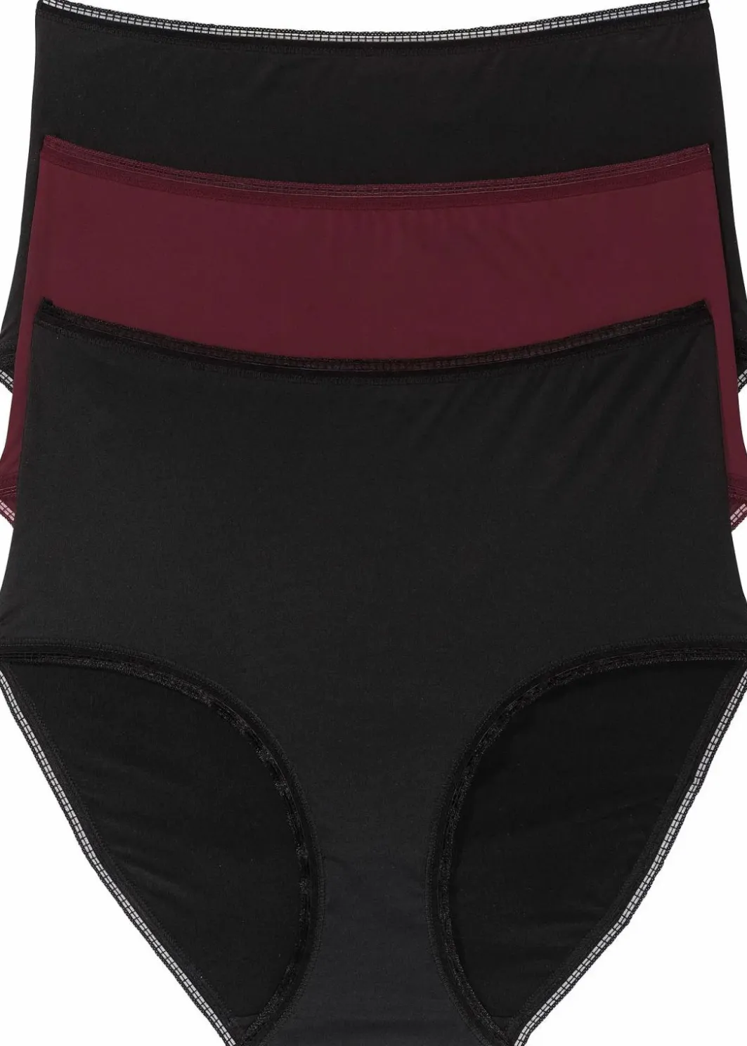 Damen bonprix Wäsche·Basics|Wäsche·Höschen|Microfaser Highwaist Slip (3er Pack)