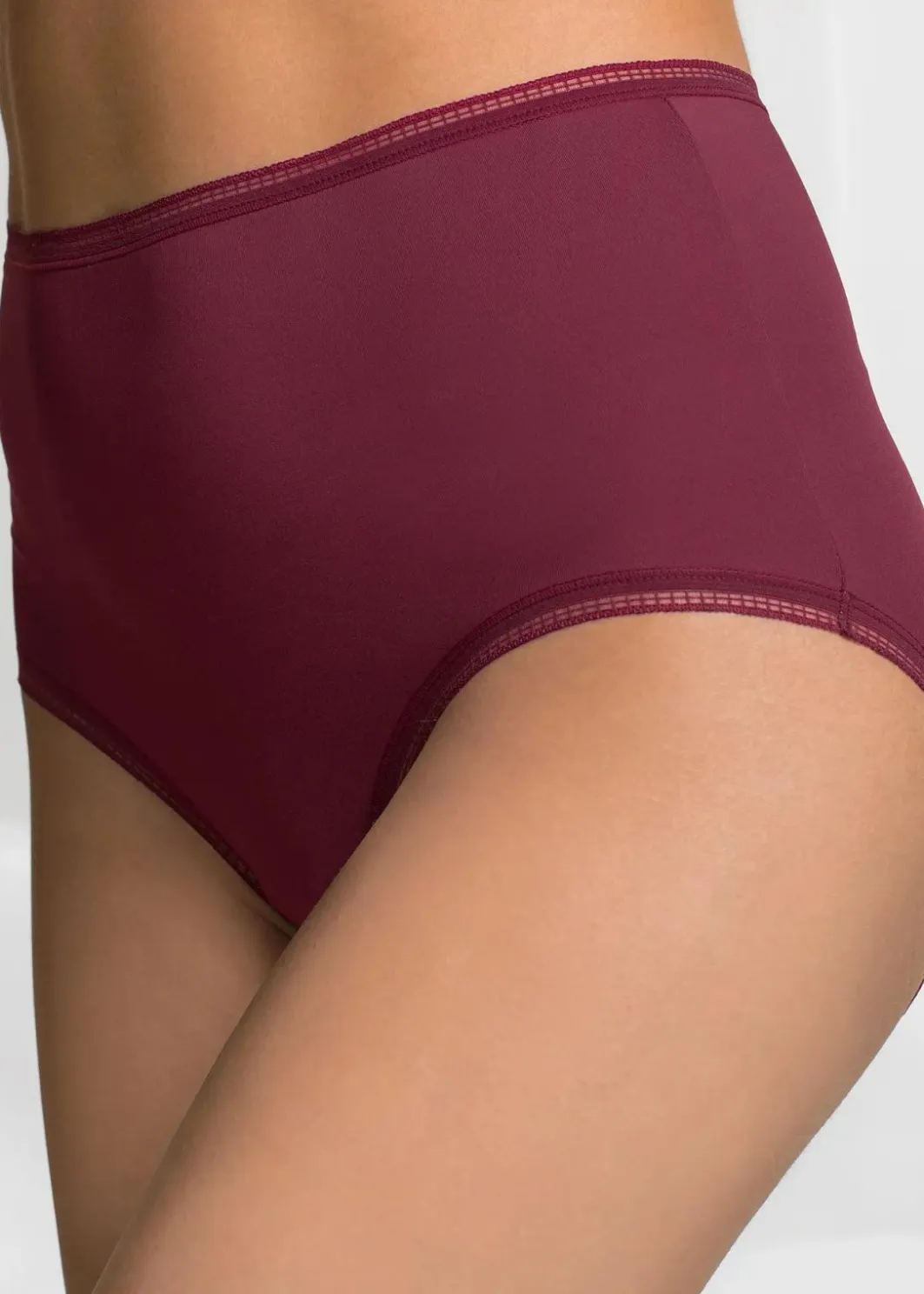 Damen bonprix Wäsche·Basics|Wäsche·Höschen|Microfaser Highwaist Slip (3er Pack)