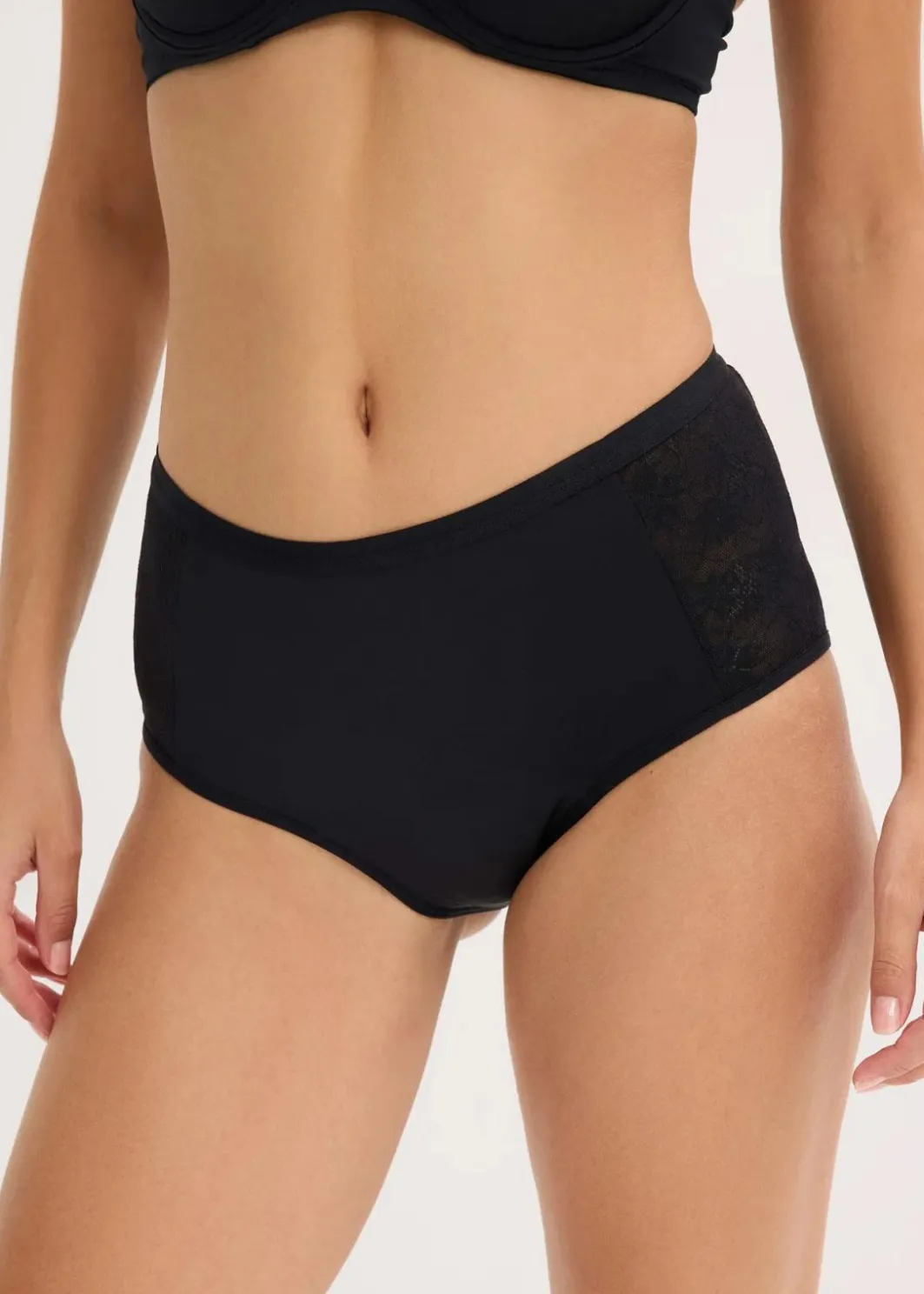 Damen bonprix Wäsche·Höschen|Höschen|Microfaser Perioden Slip mit mittlerer Saugkraft (2er Pack)