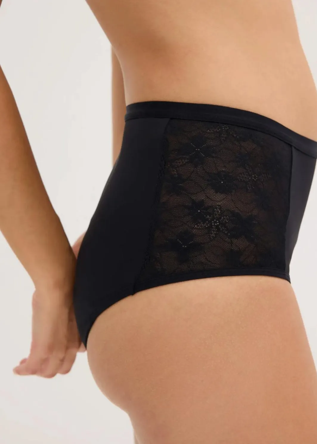 Damen bonprix Wäsche·Höschen|Höschen|Microfaser Perioden Slip mit mittlerer Saugkraft (2er Pack)