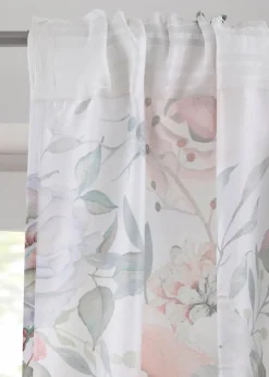 Microfaser Vorhang mit Rosendruck mit recyceltem Polyester (1er Pack) Vorhänge