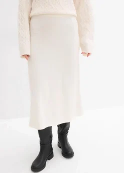 Best Midi Strickrock aus softem Viskose-Mix Damen Nachhaltigere Materialien|Röcke