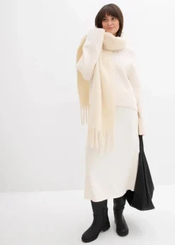 Best Midi Strickrock aus softem Viskose-Mix Damen Nachhaltigere Materialien|Röcke