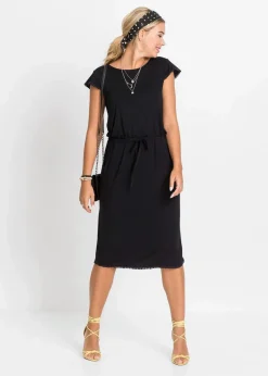 Outlet Midi-Jerseykleid aus nachhaltiger Viskose mit Elasthan Damen Nachhaltigere Materialien