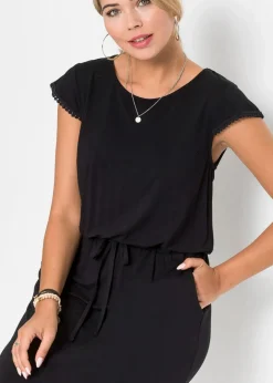 Outlet Midi-Jerseykleid aus nachhaltiger Viskose mit Elasthan Damen Nachhaltigere Materialien