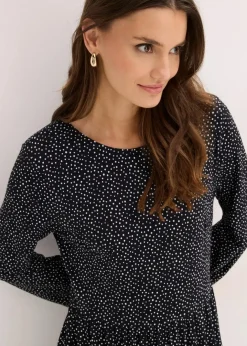 Clearance Midi-Jerseykleid aus Viskose-Mix Damen Bekleidung·Pullover & Strickjacken|Nachhaltigere Materialien