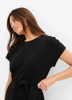Damen bonprix Kleider|Bekleidung·Pullover & Strickjacken|Midikleid aus Baumwolle mit Stretch