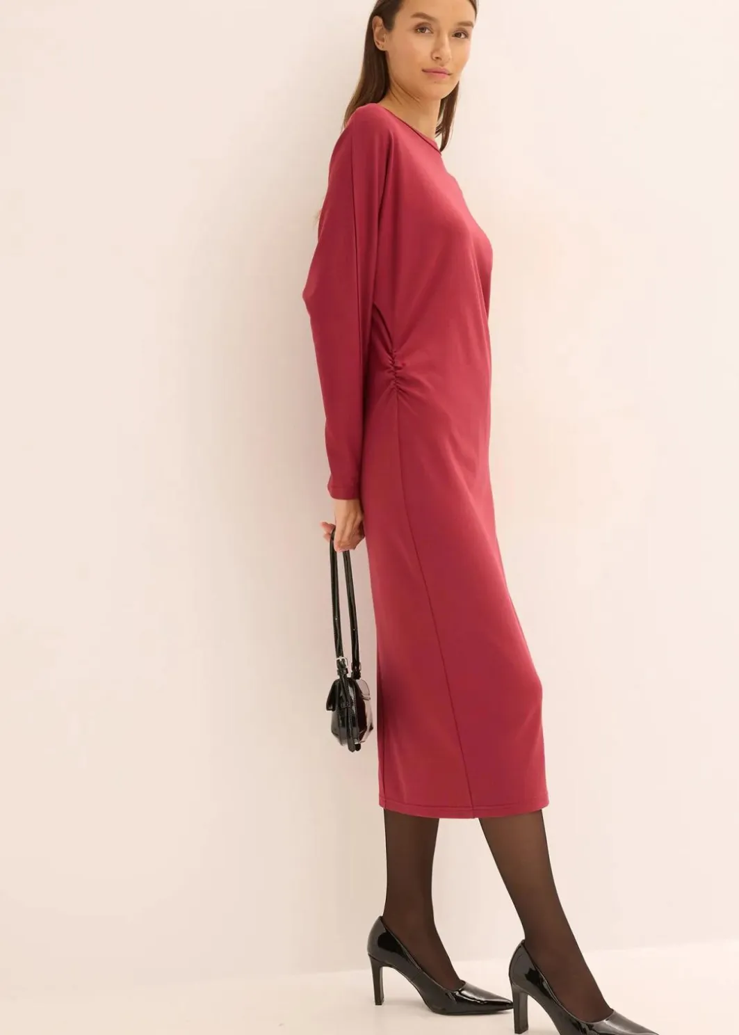 Sale Midikleid aus bequemen Punto di Roma Damen Kleider|Bekleidung·Pullover & Strickjacken