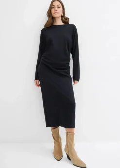 Online Midikleid aus bequemen Punto di Roma Damen Bekleidung·Pullover & Strickjacken|Kleider