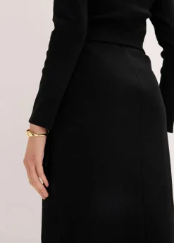 Damen bonprix Nachhaltigere Materialien|Kleider|Midikleid aus elastischem Baumwoll-Mix