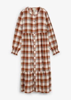 Damen bonprix Bekleidung·Pullover & Strickjacken|Kleider|Midikleid aus Flanell