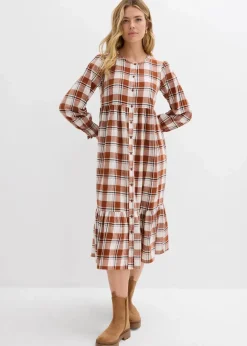 Damen bonprix Bekleidung·Pullover & Strickjacken|Kleider|Midikleid aus Flanell