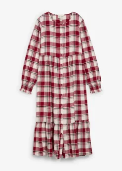 Hot Midikleid aus Flanell Damen Kleider|Bekleidung·Pullover & Strickjacken