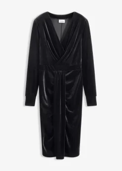Damen bonprix Kleider|Midikleid aus fließendem Samt