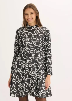 Damen bonprix Bekleidung·Pullover & Strickjacken|Kleider|Midikleid aus fließendem Viskose-Mix