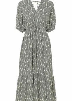 Damen bonprix Bekleidung·Pullover & Strickjacken|Kleider|Midikleid aus fließender Viskose