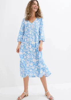 New Midikleid aus fließender Viskose Damen Nachhaltigere Materialien|Kleider