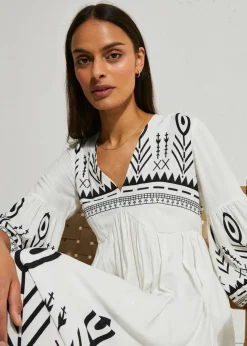 Midikleid aus fließender Viskose Damen Bekleidung·Pullover & Strickjacken|Kleider
