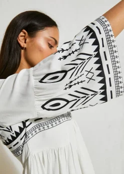 Midikleid aus fließender Viskose Damen Bekleidung·Pullover & Strickjacken|Kleider