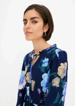 Online Midikleid aus fließender Viskose Damen Kleider|Nachhaltigere Materialien
