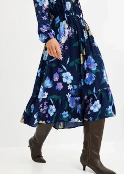 Online Midikleid aus fließender Viskose Damen Kleider|Nachhaltigere Materialien